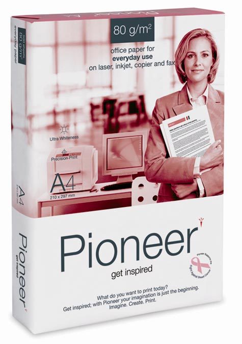 carta CartaFotocopie PortucelSoporcel PIONEER, 80grammi, formatoA4 Carta PIONEER, 80grammi, A4 (210x297mm) prodotta con cellulosa di eucalipto, sbiancata con il metodo ECF, certificata ISO 9706, elevato grado di bianco (171), lelevata opacit permette stampe fronte-retro senza rischio di trasparenze (95), grado di liscio (160), spessore 108mm:1000.