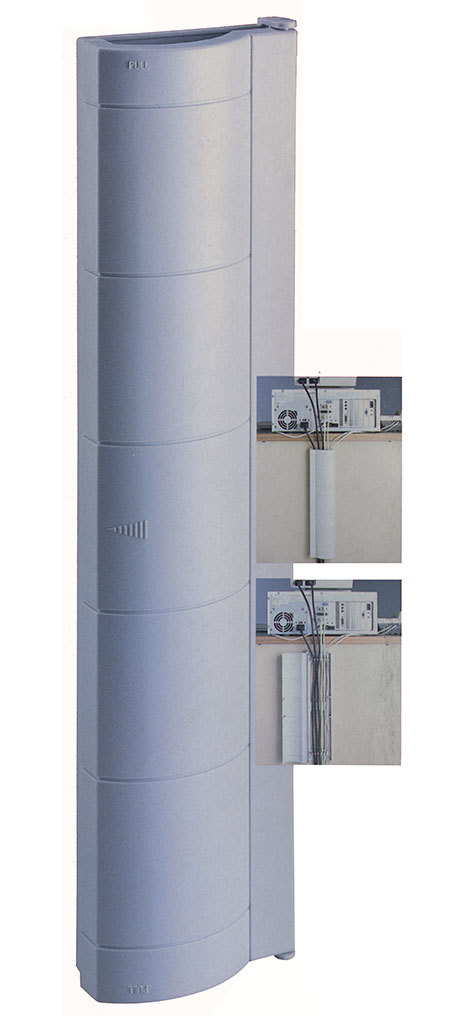 gbc Canalina Cable Collector Curtis Esselte Organizza ed ordina tutti i cavi e i connerttori del computer ed elettrici dietro alla scrivania. Lunghezza: 39,5cm, larghezza: 10cm, profondit: 4,5cm.