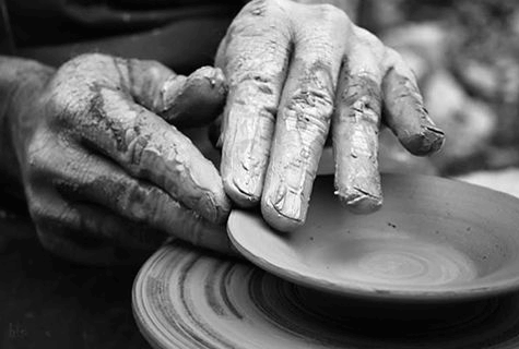 gbc Creta per modellare Naturale purissima. Diventa rossa dopo la cottura.