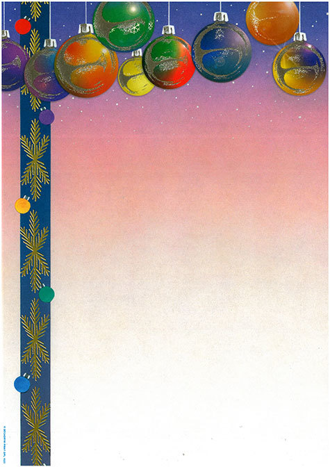 carta Carta personaizzata con cornice -christmas time- per stampanti laser & inkjet. Formato a4 (21x29,7 cm), 95gr x mq, personalizzata a tema.