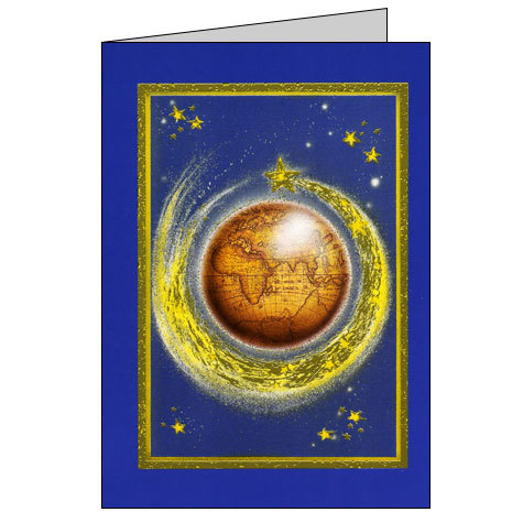 carta Biglietti di partecipazione a tema natalizio -golden comet- per stampanti laser & inkjet. 50 partecipazioni + 50 buste + 56 etichette per buste,  formato a4 (21x29,7 cm), 135 gr x mq personalizzato a tema.