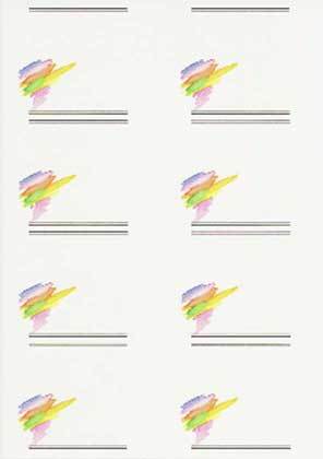 carta Etichette autoadesive in carta, SHADE, 70x72mm 8 etichette per foglio, adesivo permanente, angoli retti, per stampanti Ink-Jet, Laser e fotocopiatrici.