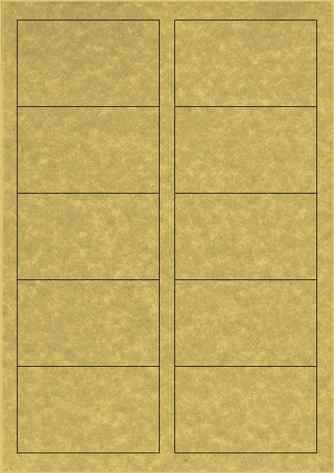 carta Biglietto da visita 54x85mm, in pergamena -gold- Per stampanti laser & inkjet. Da un foglio A4 si ottengono 10 biglietti da visita 85x54mm, 180gr.