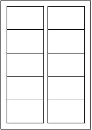 carta Biglietto da visita. bianco, 54x85mm per stampanti laser & inkjet. Con bordo liscio (anzich essere microperforati, i biglietti sono posti su un foglio A4 con adesivo removibile. Dopo la stampa possono essere facilmente staccati senza traccia di colla sul retro). Da un  foglio A4 si ottengono 10 biglietti da visita 54x85mm, 245gr.