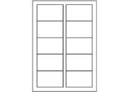 carta Biglietto da visita. bianco, 54x85mm per stampanti laser & inkjet. Con bordo liscio (anzich essere microperforati, i biglietti sono posti su un foglio A4 con adesivo removibile. Dopo la stampa possono essere facilmente staccati senza traccia di colla sul retro). Da un  foglio A4 si ottengono 10 biglietti da visita 54x85mm, 245gr.