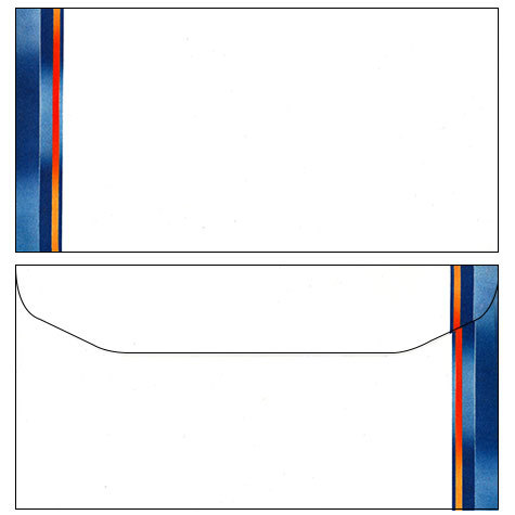 carta Busta 11x22cm -rythmic blue- Per stampanti laser & inkjet. Formato DL (220x110mm), personalizzate a tema.