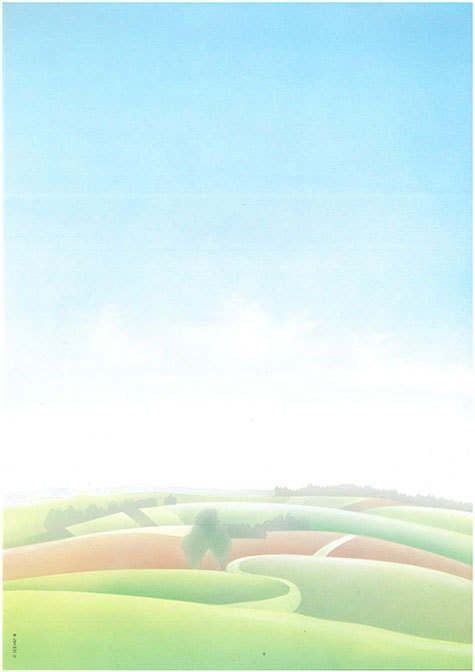 carta Carta personalizzata con soggetto -countryside- per stampanti laser & inkjet. Formato a4 (21x29,7 cm), 95gr x mq, personalizzata a tema.