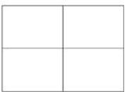 carta Formato 105x48,5mm, white, 185gr laser & inkjet. Da un  foglio A4 si ottengono 4 biglietti 148,5x105mm (cartoline postali) dec325x25