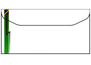 carta Busta 11x22cm -green flash- Per stampanti laser & inkjet. Formato DL (220x110mm), personalizzate a tema DEC33x25