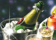 carta Biglietti di partecipazione a tema natalizio -christmas ice bucke- per stampanti laser & inkjet. 50 partecipazioni + 50 buste + 56 etichette per buste,  formato a4 (21x29,7 cm), 135 gr x mq personalizzato a tema DEC366