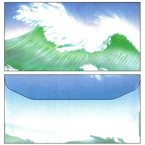 carta Busta 11x22cm -sea- Per stampanti laser & inkjet. Formato DL (220x110mm), personalizzate a tema.