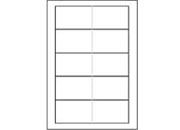 carta Biglietto da visita. bianco, 54x85mm per stampanti laser & inkjet. Biglietti da visita doppio spessore, con un  foglio A4 autoadesivo da 160gr si ottengono 5 biglietti da visita 85x54mm,  320gr DEC3718x20