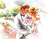 carta Biglietti di partecipazione a tema matrimoni -romance- DEC376x5.