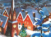 carta Biglietti di partecipazione a tema natalizio -christmas night- per stampanti laser & inkjet. 50 partecipazioni + 50 buste + 56 etichette per buste,  formato a4 (21x29,7 cm), 135 gr x mq personalizzato a tema dec386x30