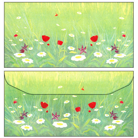 carta Busta 11x22cm -spring- Per stampanti laser & inkjet. Formato DL (220x110mm), personalizzate a tema.