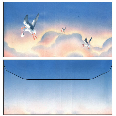 carta Busta 11x22cm -birth- Per stampanti laser & inkjet. Formato DL (220x110mm), personalizzate a tema.