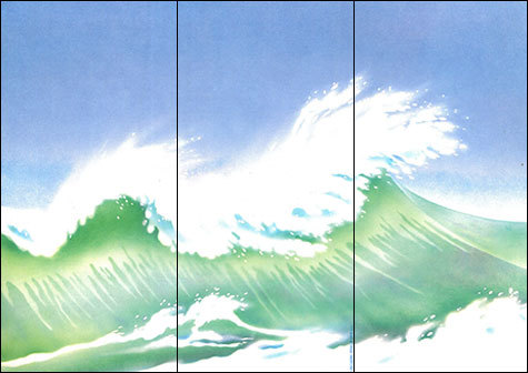 carta Cartoncino piegato in 3 con soggetto -sea- per stampanti laser & inkjet. Foglio A4 piegabile in A5, 165gr x mq, personalizzata a tema.