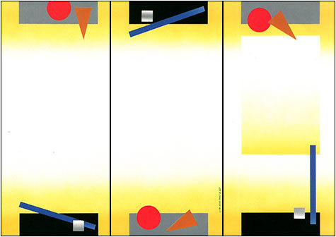 carta Cartoncino piegato in 3 con cornice -cubicyellow- per stampanti laser & inkjet. Foglio A4 piegabile in A5, 165gr x mq, personalizzata a tema.