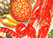 carta Cartoncino piegato in 3 con cornice -banquet- per stampanti laser & inkjet. Foglio A4 piegabile in A5, 165gr x mq, personalizzata a tema DEC454x70