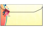 carta Busta 11x22cm -confetti,- Per stampanti laser & inkjet. Formato DL (220x110mm), personalizzate a tema DEC51x25