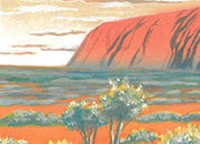 carta Carta personalizzata con soggetto -ayers rock- per stampanti laser & inkjet. Formato a4 (21x29,7 cm), 95gr x mq, personalizzata a tema DEC614x100