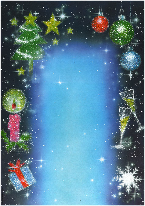 carta Carta personalizzata con soggetto -christmas starsystem- per stampanti laser & inkjet. Formato a4 (21x29,7 cm), 95gr x mq, personalizzata a tema.