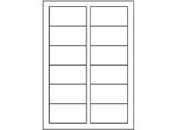 carta Biglietto da visita, bianco, 45x85mm per stampanti laser & inkjet. Con bordo liscio, i biglietti sono posti su un foglio A4 con adesivo removibile. Dopo la stampa possono essere facilmente staccati senza traccia di colla sul retro. Da un  foglio A4 si ottengono 12 biglietti da visita 85x45mm  200gr DEC711x15