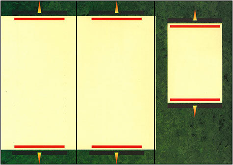 carta Cartoncino piegato in 3 con cornice -contact- per stampanti laser & inkjet. Foglio A4 piegabile in A5, 165gr x mq, personalizzata a tema.