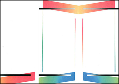 carta Cartoncino piegato in 3 con cornice -steady- per stampanti laser & inkjet. Foglio A4 piegabile in A5, 165gr x mq, personalizzata a tema.