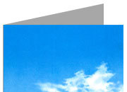 carta cartoncino piegato in 2 con soggetto -sky- per stampanti laser & inkjet. Foglio A4 piegabile in A5, 165gr x mq, personalizzata a tema DEC850x70