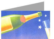 carta cartoncino piegato in 2 con soggetto -party- per stampanti laser & inkjet. Foglio A4 piegabile in A5, 165gr x mq, personalizzata a tema DEC853x70