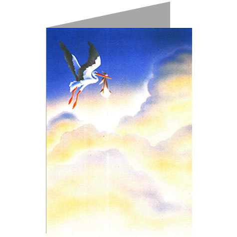 carta cartoncino piegato in 2 con soggetto -birth- per stampanti laser & inkjet. Foglio A4 piegabile in A5, 165gr x mq, personalizzata a tema.