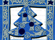 carta Biglietti di partecipazione a tema natalizio -silver blue fir- DEC1036.