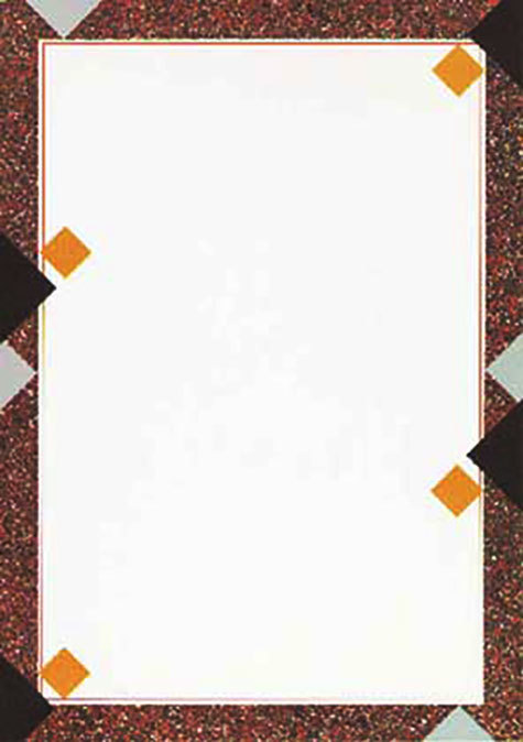 carta Carta personalizzata con cornice -granit brown- per stampanti laser & inkjet. Formato a4 (21x29,7 cm), 95gr x mq, personalizzata a tema.