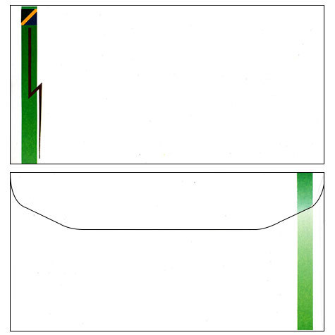 carta Busta 11x22cm -green flash- Per stampanti laser & inkjet. Formato DL (220x110mm), personalizzate a tema.