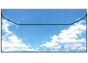 carta Busta 11x22cm -sky- Per stampanti laser & inkjet. Formato DL (220x110mm), personalizzate a tema.