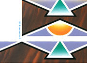 carta Cartoncino piegato in 3 con cornice -art deco- per stampanti laser & inkjet. Foglio A4 piegabile in A5, 165gr x mq, personalizzata a tema.
