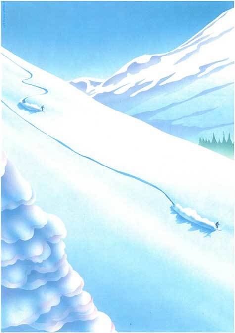 carta Carta personalizzata con soggetto -skiing- per stampanti laser & inkjet. Formato a4 (21x29,7 cm), 95gr x mq, personalizzata a tema.