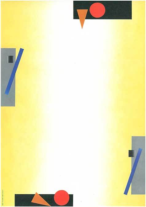 carta Carta personalizzata con cornice -cubicyellow- per stampanti laser & inkjet. Formato a4 (21x29,7 cm), 95gr x mq, personalizzata a tema.