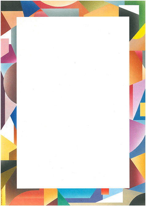 carta Carta personalizzata con cornice -harmony- per stampanti laser & inkjet. Formato a4 (21x29,7 cm), 95gr x mq, personalizzata a tema.