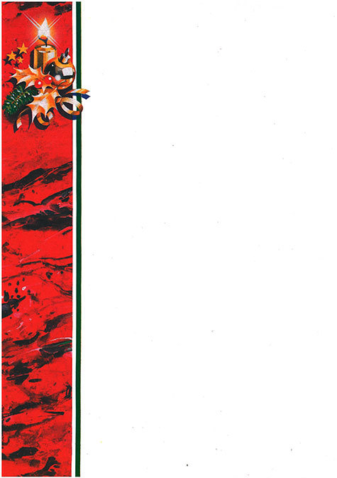 carta Carta personaizzata con cornice -golden christmas- per stampanti laser & inkjet. Formato a4 (21x29,7 cm), 95gr x mq, personalizzata a tema.