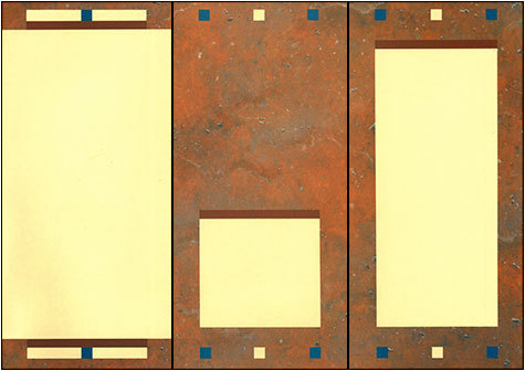 carta Cartoncino piegato in 3 con cornice -taos- per stampanti laser & inkjet. Foglio A4 piegabile in A5, 165gr x mq, personalizzata a tema.