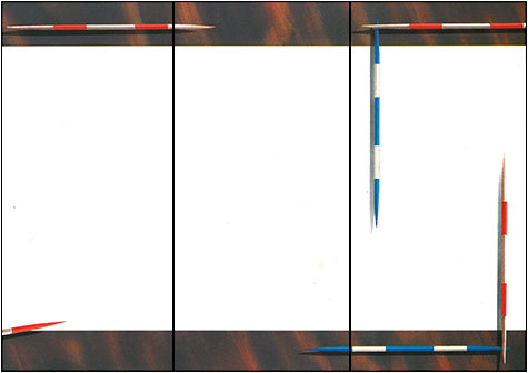 carta Cartoncino piegato in 3 con cornice -mikado- per stampanti laser & inkjet. Foglio A4 piegabile in A5, 165gr x mq, personalizzata a tema.