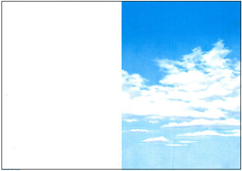 carta cartoncino piegato in 2 con soggetto -sky- per stampanti laser & inkjet. Foglio A4 piegabile in A5, 165gr x mq, personalizzata a tema.