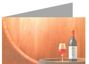 carta cartoncino piegato in 2 con soggetto -wine tasting- per stampanti laser & inkjet. Foglio A4 piegabile in A5, 165gr x mq, personalizzata a tema.