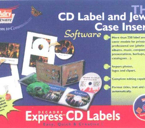 carta Decadry Express CD Labels 250 modelli di etichette adesive e copertine coordinate per CD destinate all'utenza aziendale e a quella privata.  Gratis: 1 applicatore, 12 etichette per CD, 12 copertine per custodie.