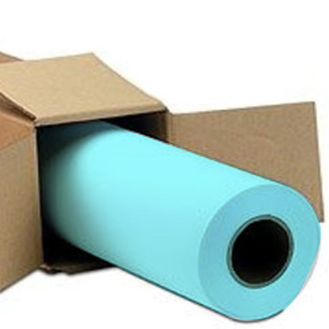 carta Carta, PPC, ThermoLaser, altezza914mm, AZZURRA opaca. Rotolo da 100 metri, foro 3 pollici (76mm),80gr x mq. Carta naturale per stampe monocromatiche, linee, planimetrie. Per PlotterLaser e riproduttori grande formato. Qualit di stampa anche ad alta velocita.