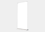 carta Roll Up, 100x200cm Roll UP a GOCCIA con tappi cromati lucidi, con borsa rinforzata, aggancio stampa a clip. Ideale per campagne promozionali.