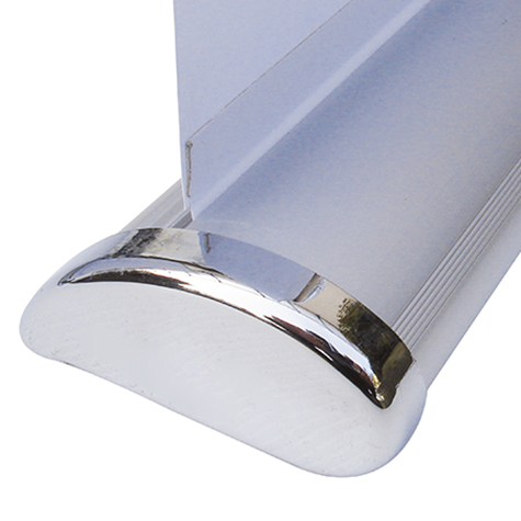 carta Roll Up, 85x200cm Roll UP a GOCCIA con tappi cromati lucidi, con borsa rinforzata, aggancio stampa a clip. Ideale per campagne promozionali.