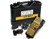 gbc Dymo Rhino 5200 Kit (S0841410) il kit include la custodia rigida, un nastro in nylon flessibile bianco da 19 mm, un nastro in vinile bianco da 12 mm, una batteria ricaricabile agli ioni di litio e un adattatore AC.